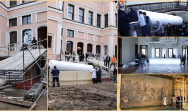 35 metrekarelik Çölde Av tablosu Milli Saraylar Resim Müzesi'ne taşındı