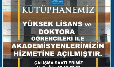 29 Mayıs Üniversitesi Duyuru