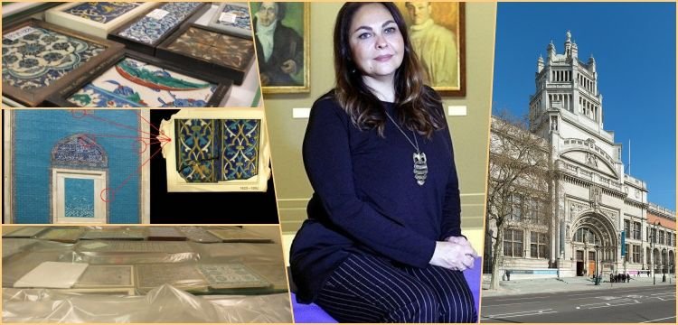 Türkiye'den çalınan çiniler Victoria and Albert Müzesi'nde bulundu.