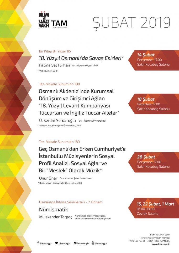 BİSAV-TAM: Şubat ayı programı