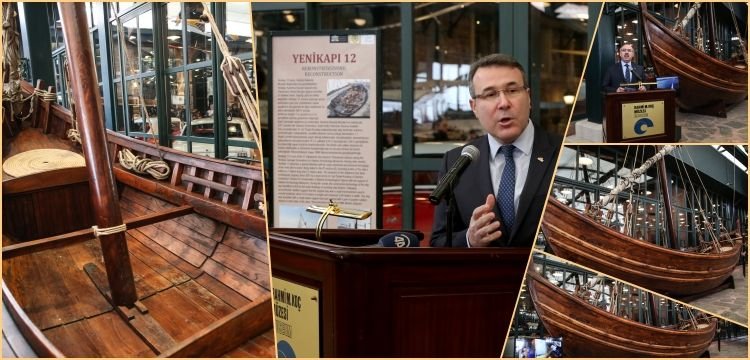 Batık Bizans teknesinin replikası Yenikapı 12 Rahmi M. Koç Müzesi'nde