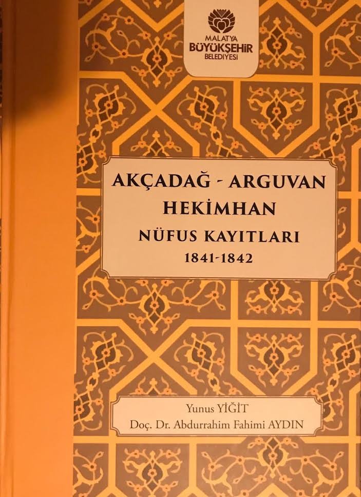 AKÇADAĞ-ARGUVAN-HEKİMHAN NÜFUS KAYITLARI
