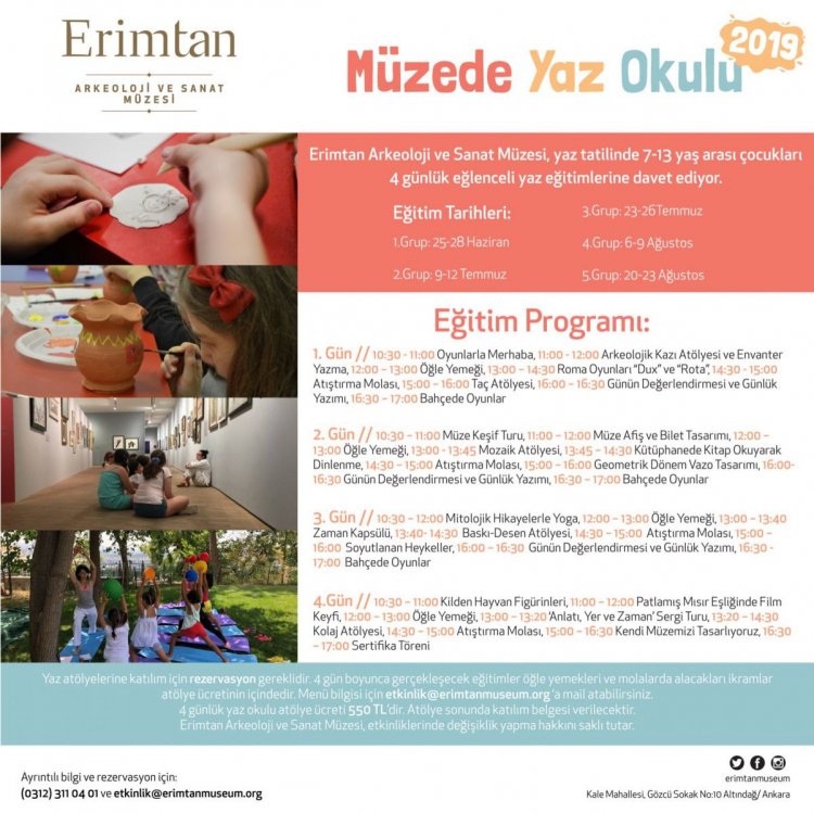 Müzede Yaz Okulu 2019 kayıtları başladı!