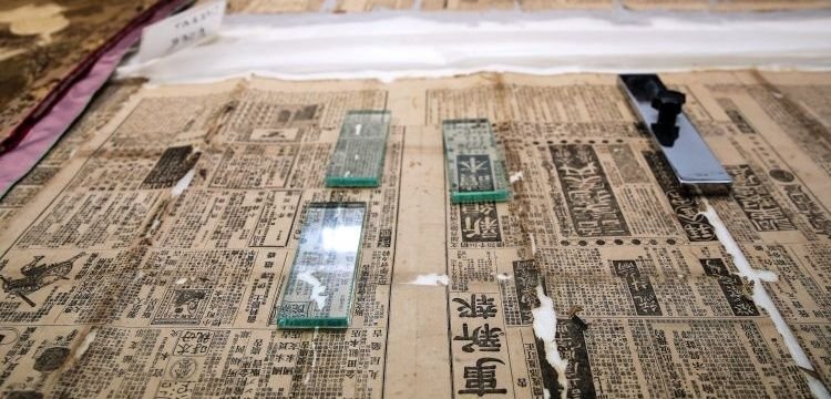 Milli Saraylarda bulunan Japon gazete kupürleri restore ediliyor