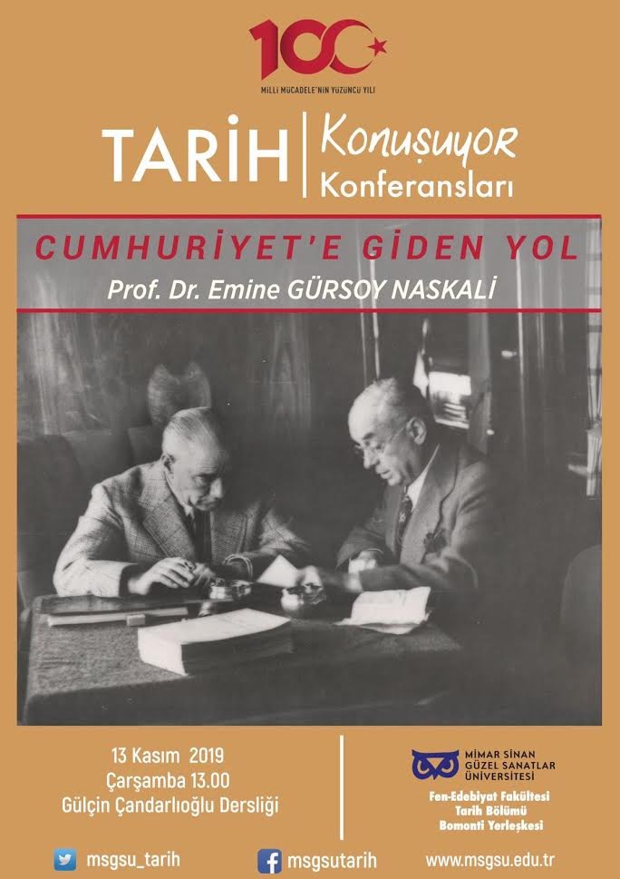 TARİH Konuşuyor Konferansları”nın 2019 Kasım Konuğu Prof. Dr. Emine GÜRSOY NASKALİ