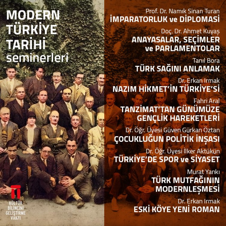 Modern Türkiye Tarihi Seminerleri Eylül'de Başlıyor