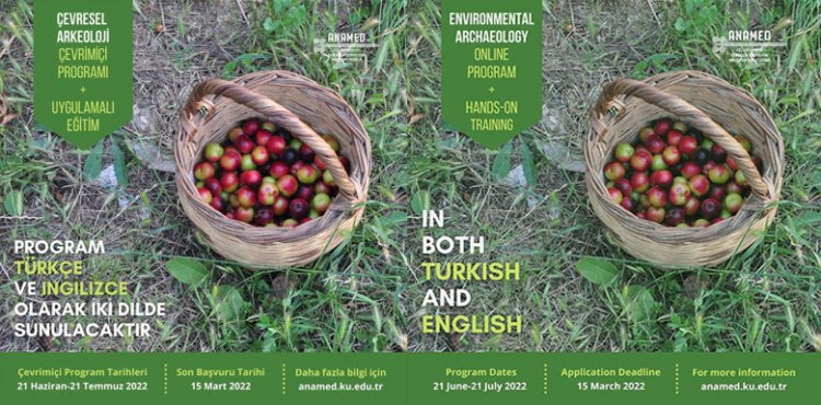 İngilizce ve Türkçe olarak iki ayrı dilde sunulacak olan Çevresel Arkeoloji Çevrimiçi Programı başvuruları başladı.