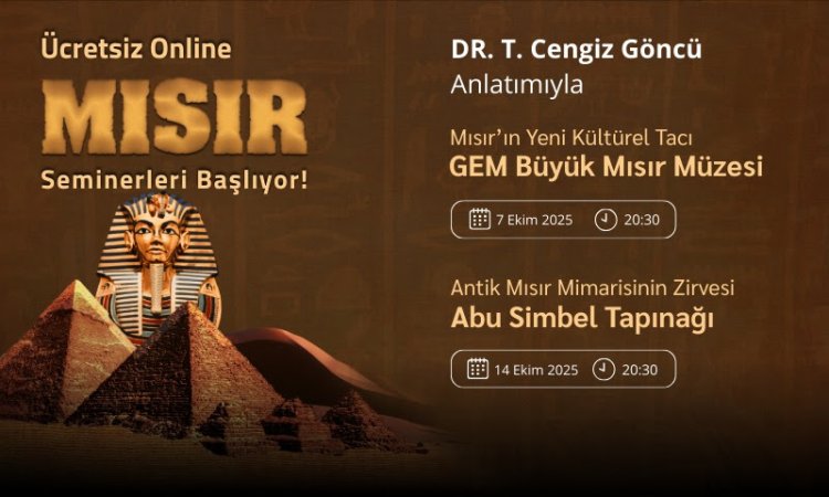 Antik Mısır Meraklıları Ücretsiz Seminerimize Kaydoluyor | 7-14 Ekim'de Yerini Ayırt